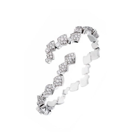 Bracelet ouvert Python diamants