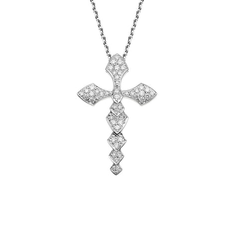 Python diamond M necklace