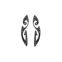 Boucles d'oreilles Tattoo diamants noirs