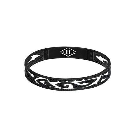 Tattoo black diamond bangle bracelet