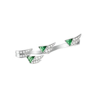 Bague double Spread your Wings tsavorites diamants