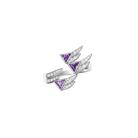 Spread your Wings amethyst diamond ring