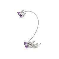 Boucle d’oreille Spread your Wings améthystes diamants