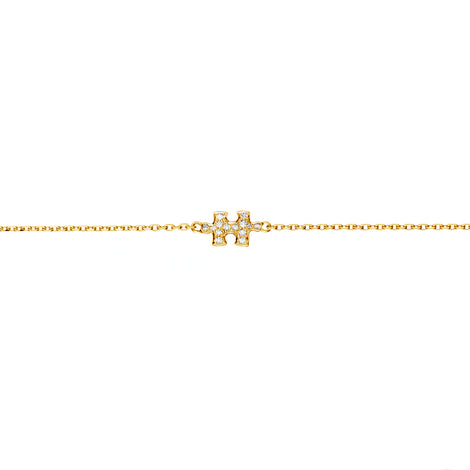 Mini Puzzle diamond chain bracelet